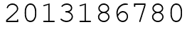 Число 2013186780.