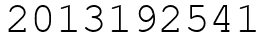 Число 2013192541.