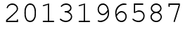 Число 2013196587.