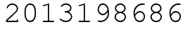 Число 2013198686.