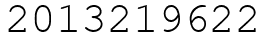 Число 2013219622.