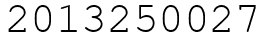 Число 2013250027.