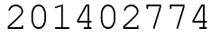 Число 201402774.
