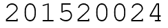 Число 201520024.