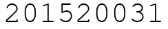 Число 201520031.