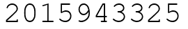 Число 2015943325.