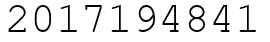 Число 2017194841.
