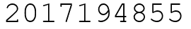 Число 2017194855.