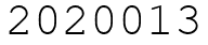 Число 2020013.