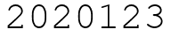 Число 2020123.
