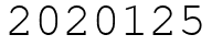 Число 2020125.