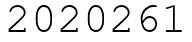 Число 2020261.