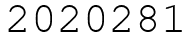 Число 2020281.