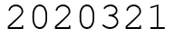 Число 2020321.