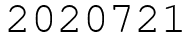 Число 2020721.