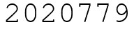 Число 2020779.