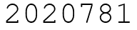 Число 2020781.
