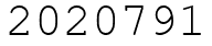 Число 2020791.
