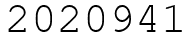 Число 2020941.
