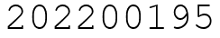 Число 202200195.