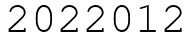 Число 2022012.