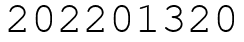 Число 202201320.