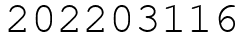 Число 202203116.