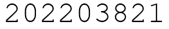Число 202203821.