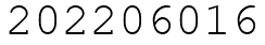 Число 202206016.
