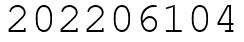 Число 202206104.