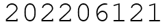 Число 202206121.