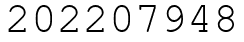 Число 202207948.