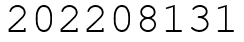 Число 202208131.