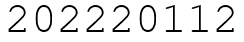 Число 202220112.