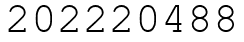 Число 202220488.