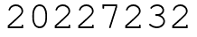 Число 20227232.