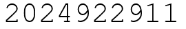 Число 2024922911.