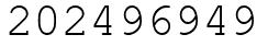 Число 202496949.