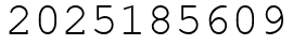 Число 2025185609.