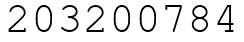 Число 203200784.