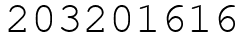 Число 203201616.