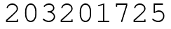 Число 203201725.