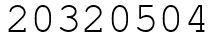 Число 20320504.