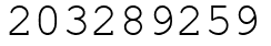 Число 203289259.