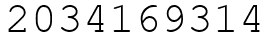 Число 2034169314.
