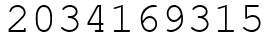 Число 2034169315.
