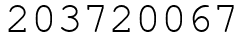 Число 203720067.