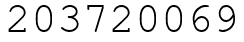 Число 203720069.