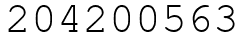 Число 204200563.