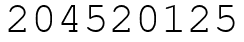 Число 204520125.